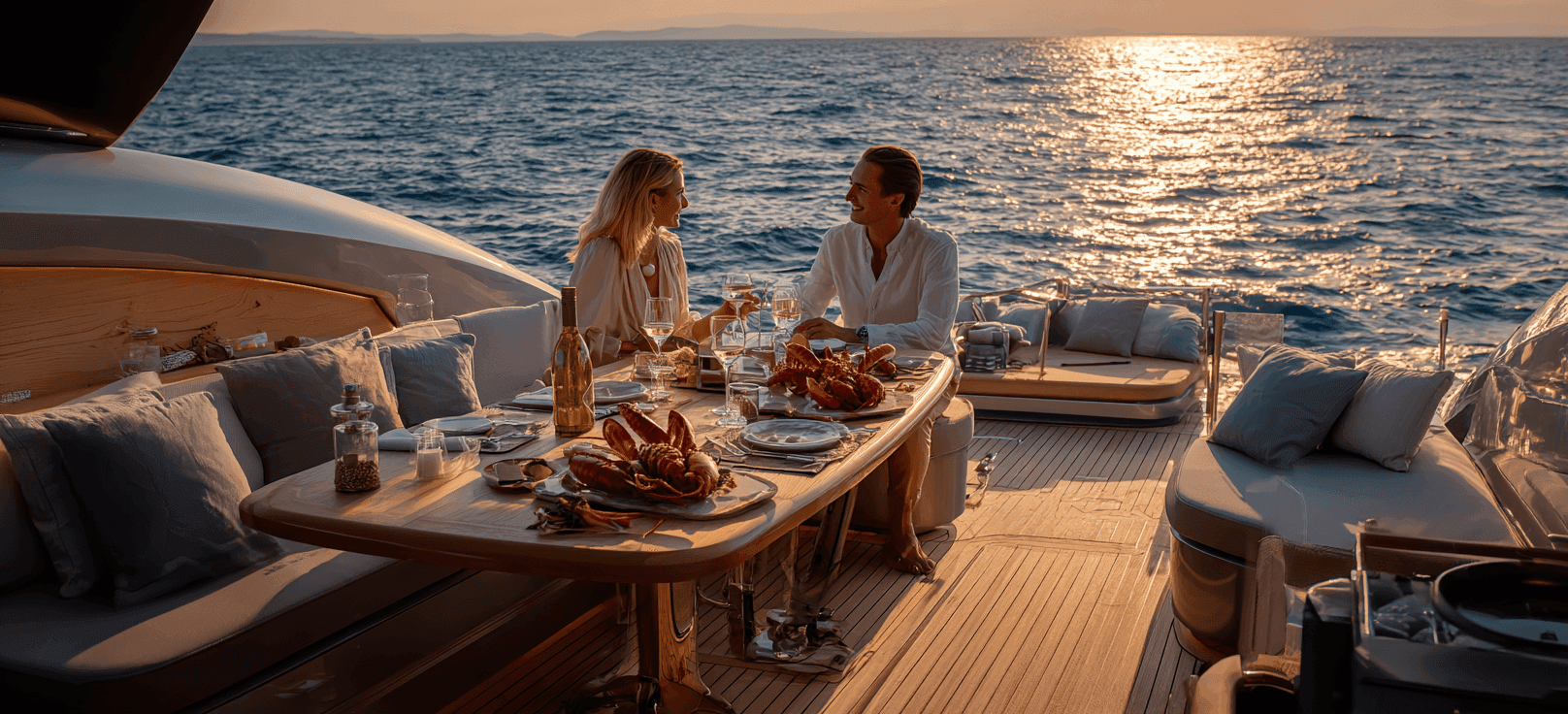 Yacht Chef Seafood Dinner
