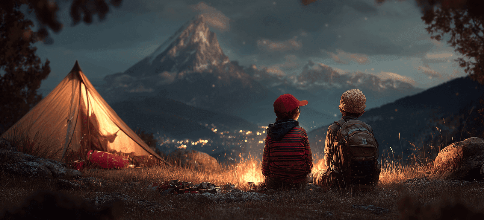 Camping Under the Stars Night