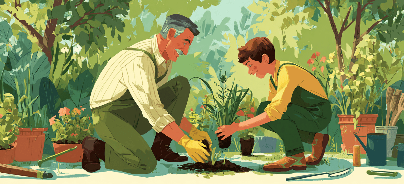 Garden Together Afternoon