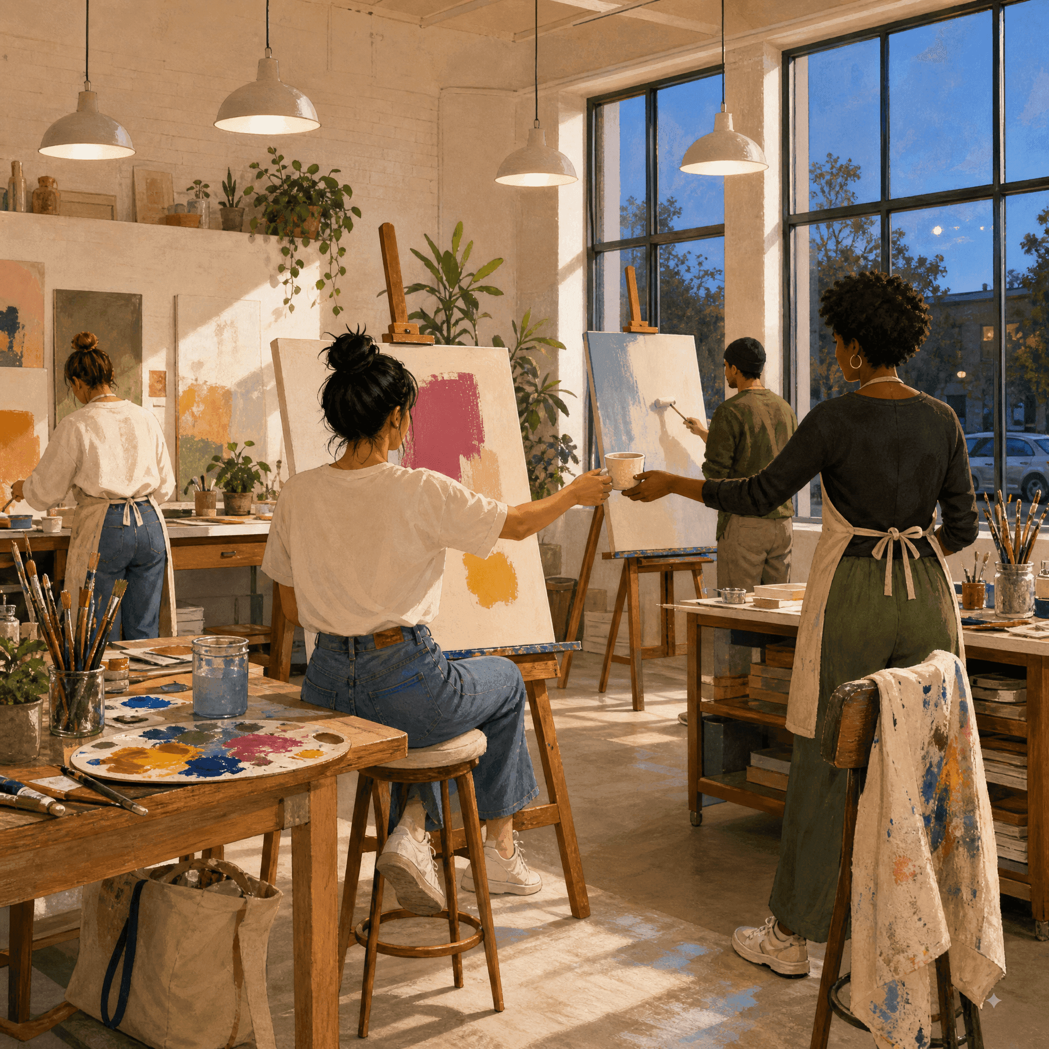 Canvas Painting Session