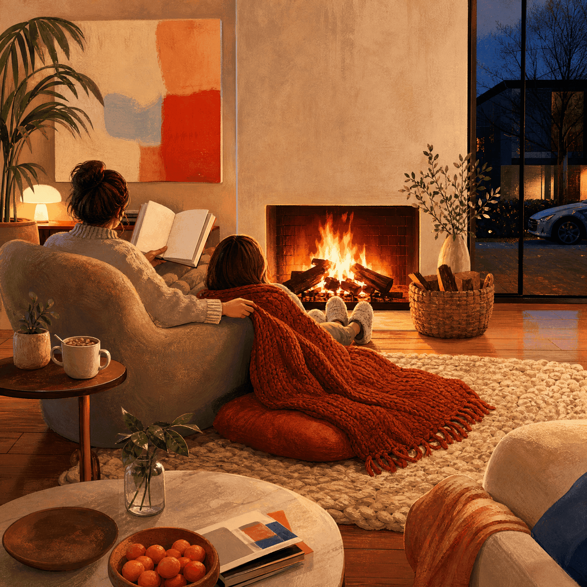 Fireplace Snuggle and Story Night