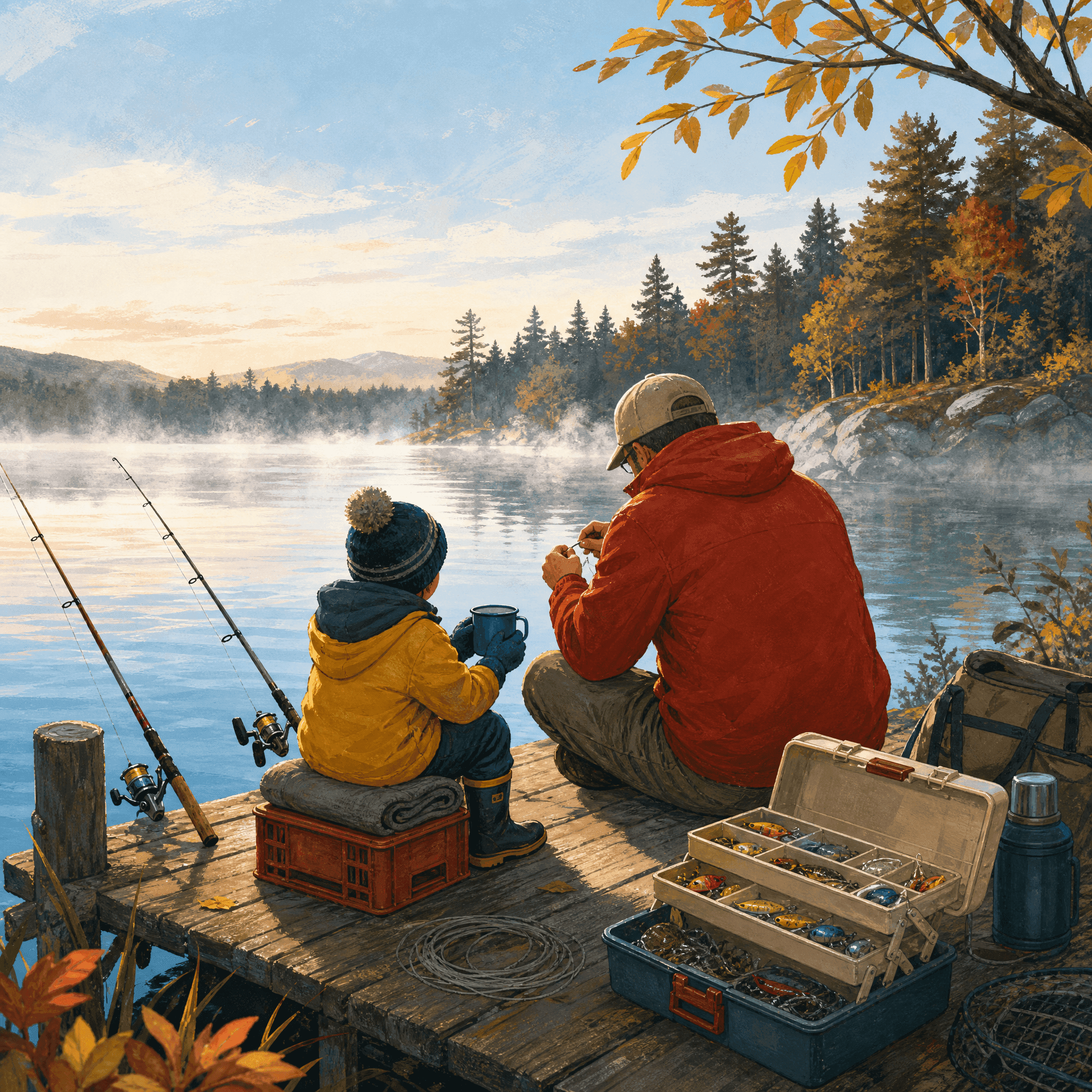 Fishing by the Lake