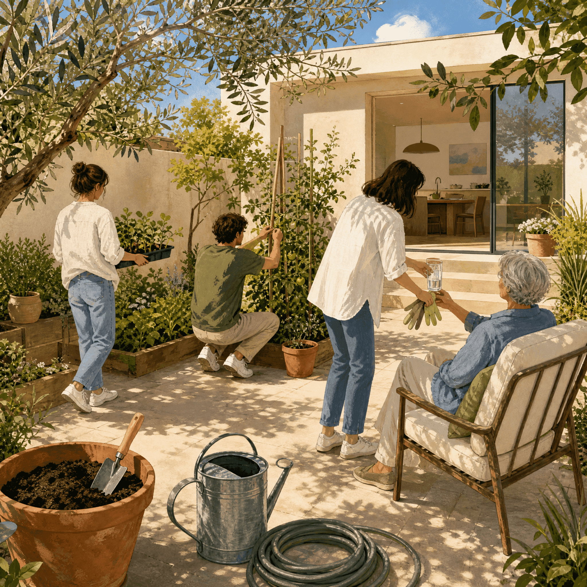 Garden Together Afternoon