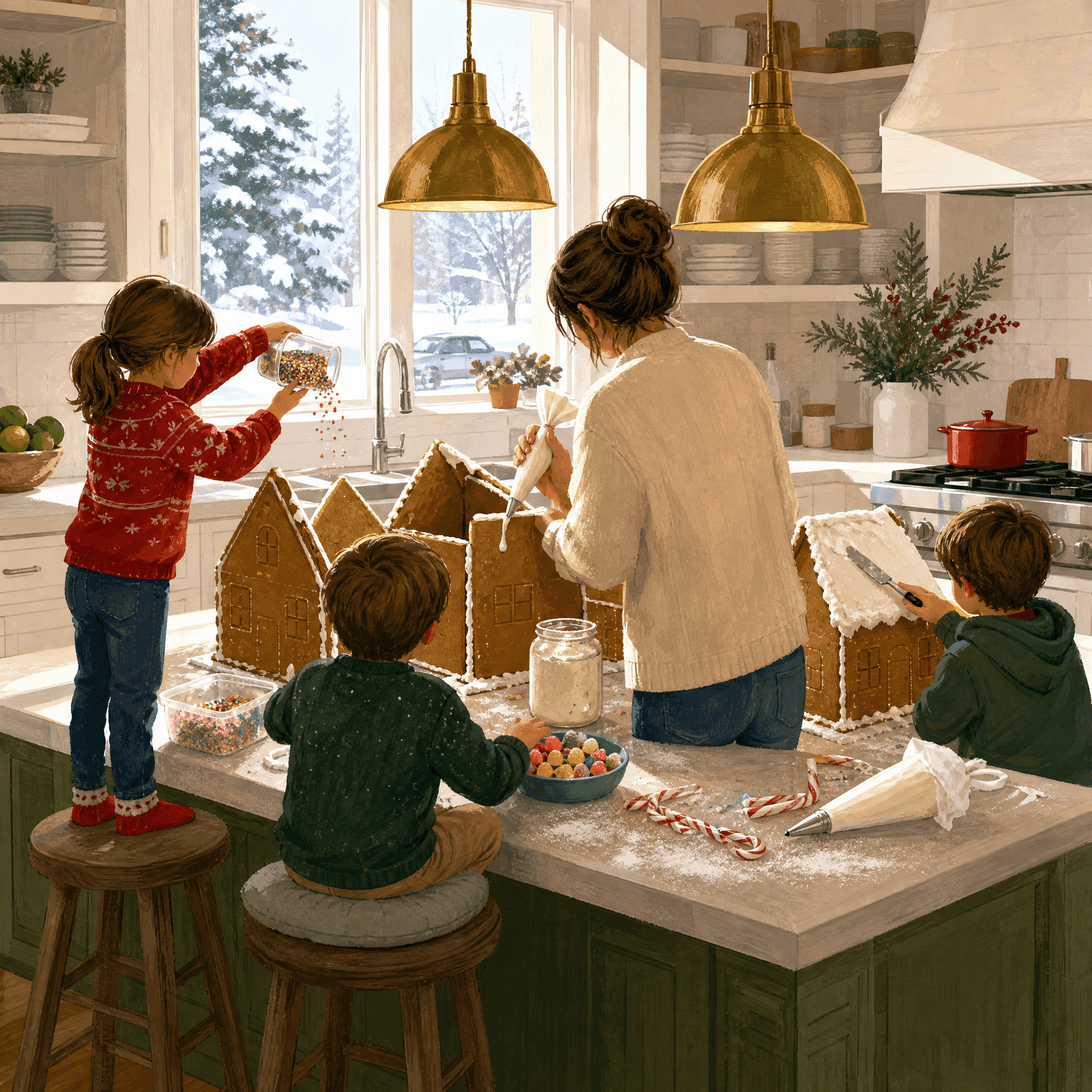 Gingerbread House Building