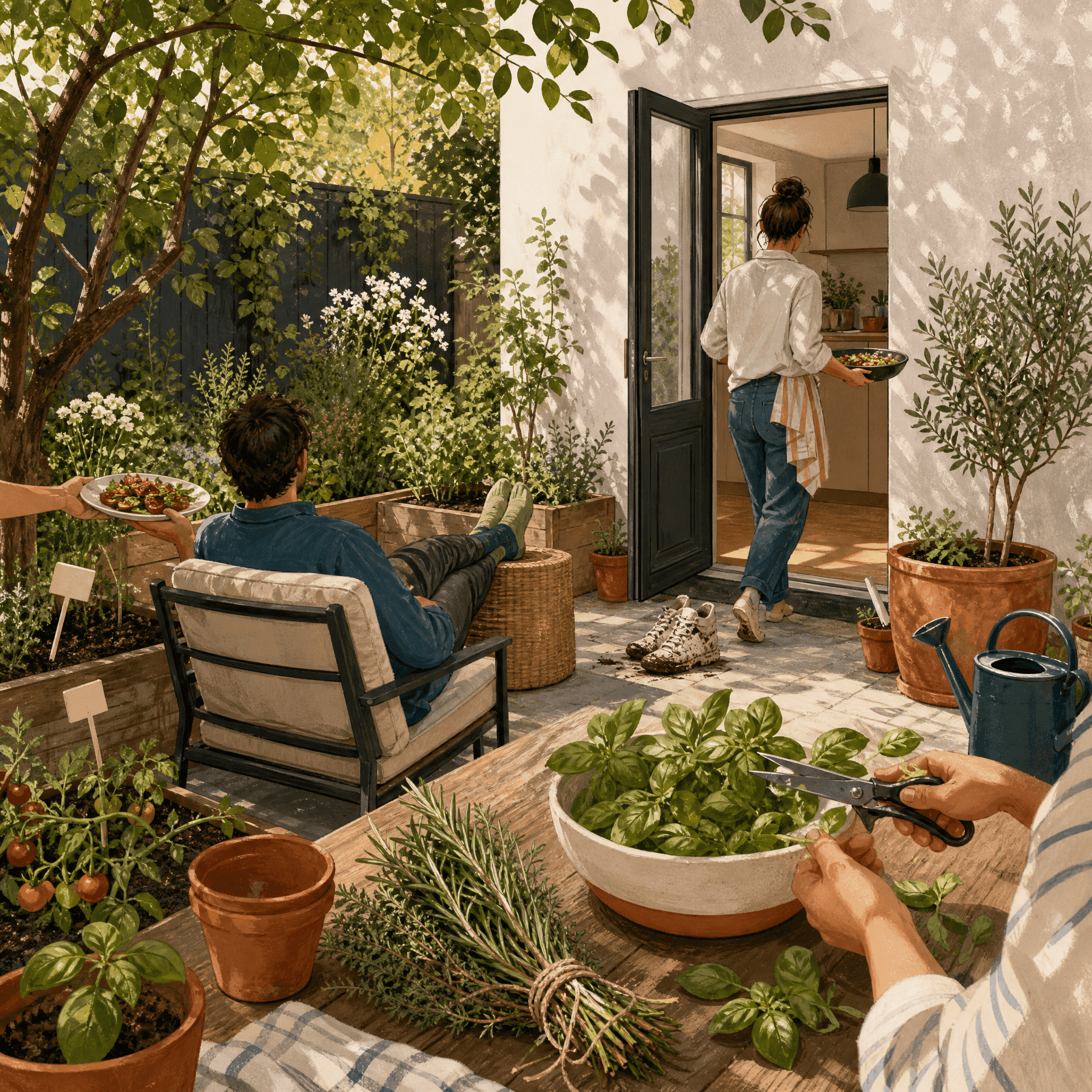 Herb Garden Harvest Meal