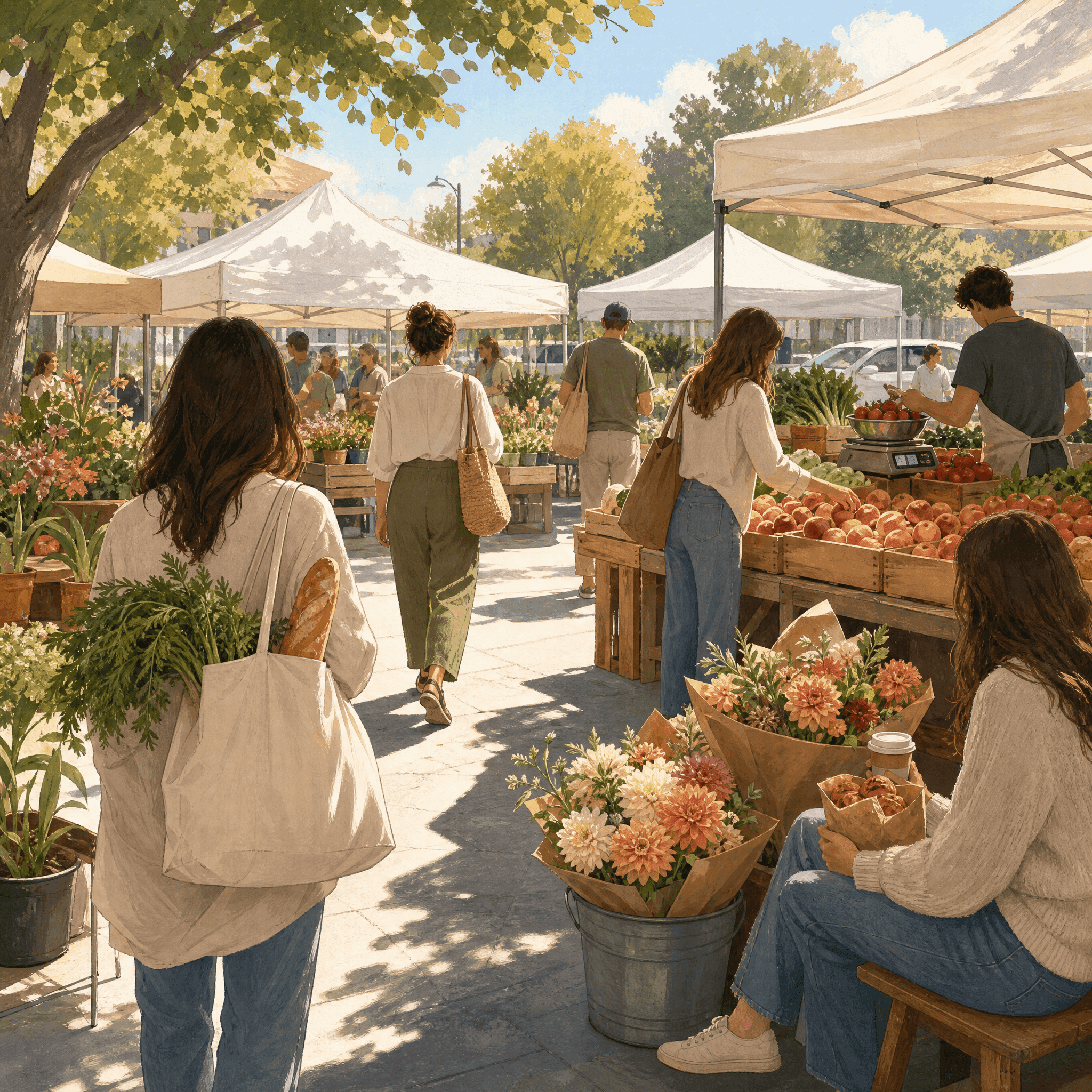 Local Farmers Market Morning