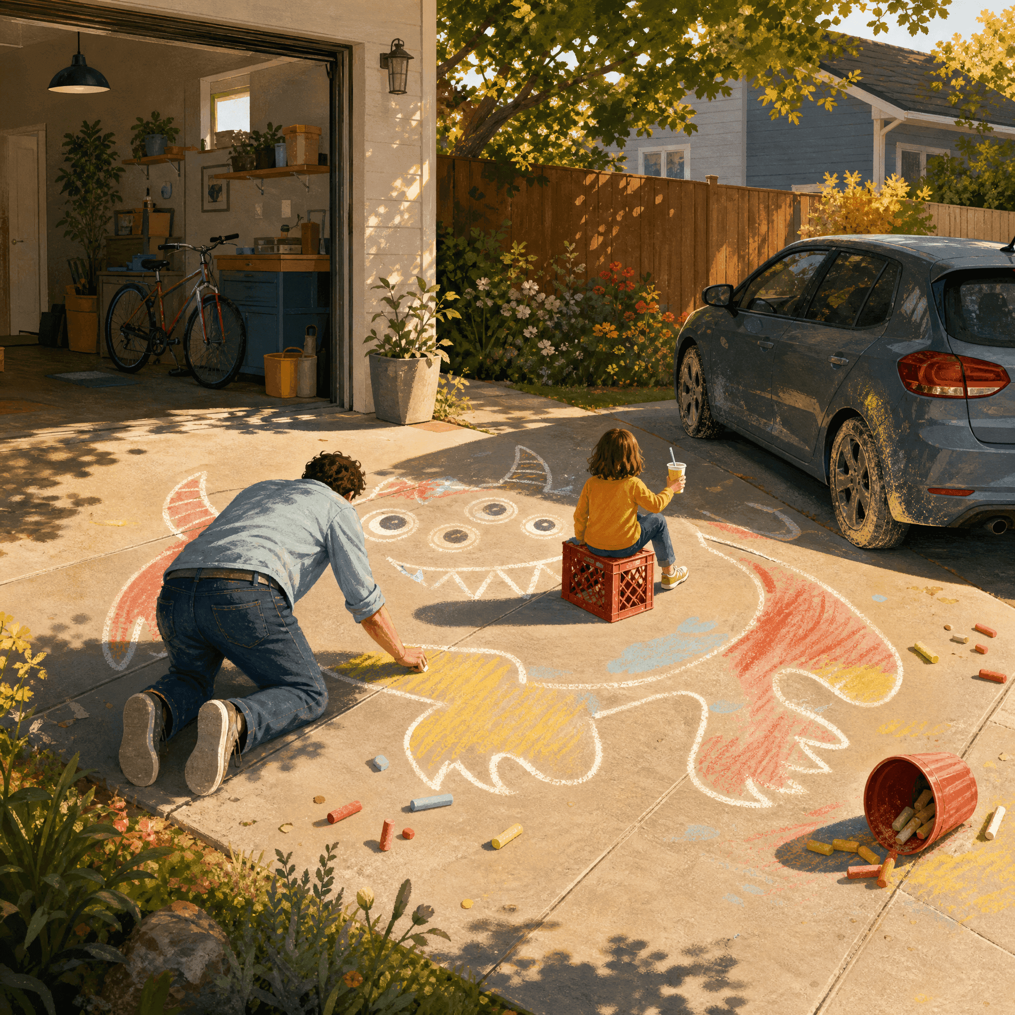 Monster Chalk Art Sidewalk Show