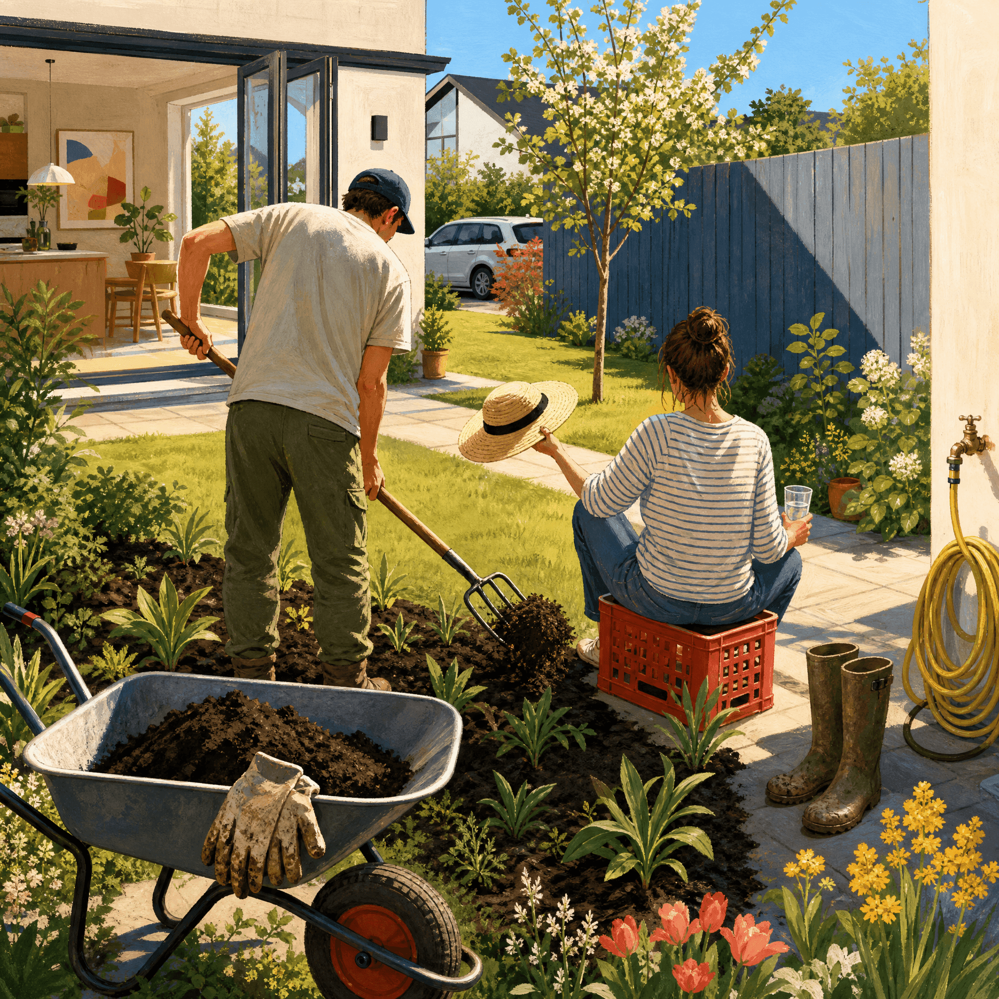 Mulching Garden Beds