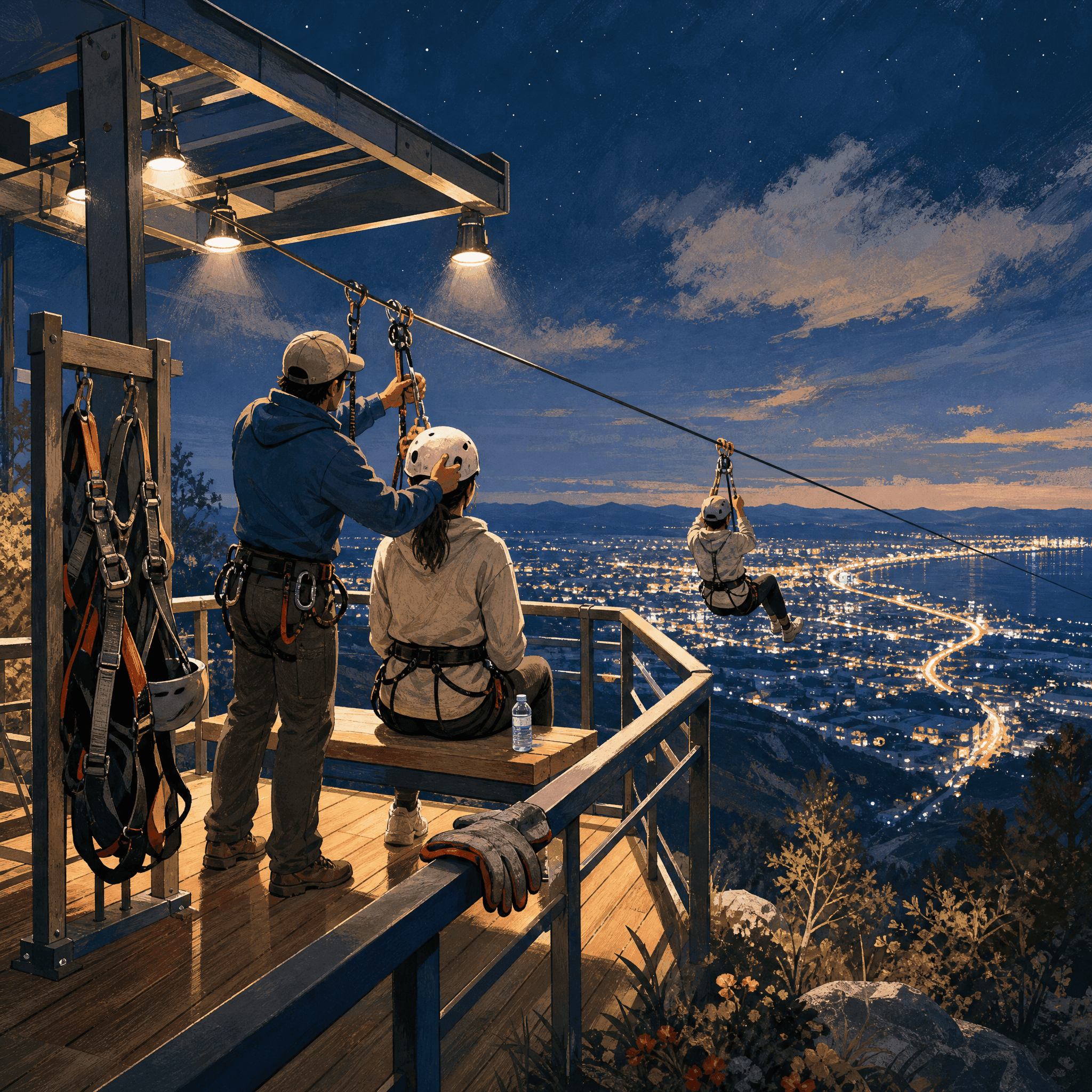Nighttime Zipline Experience