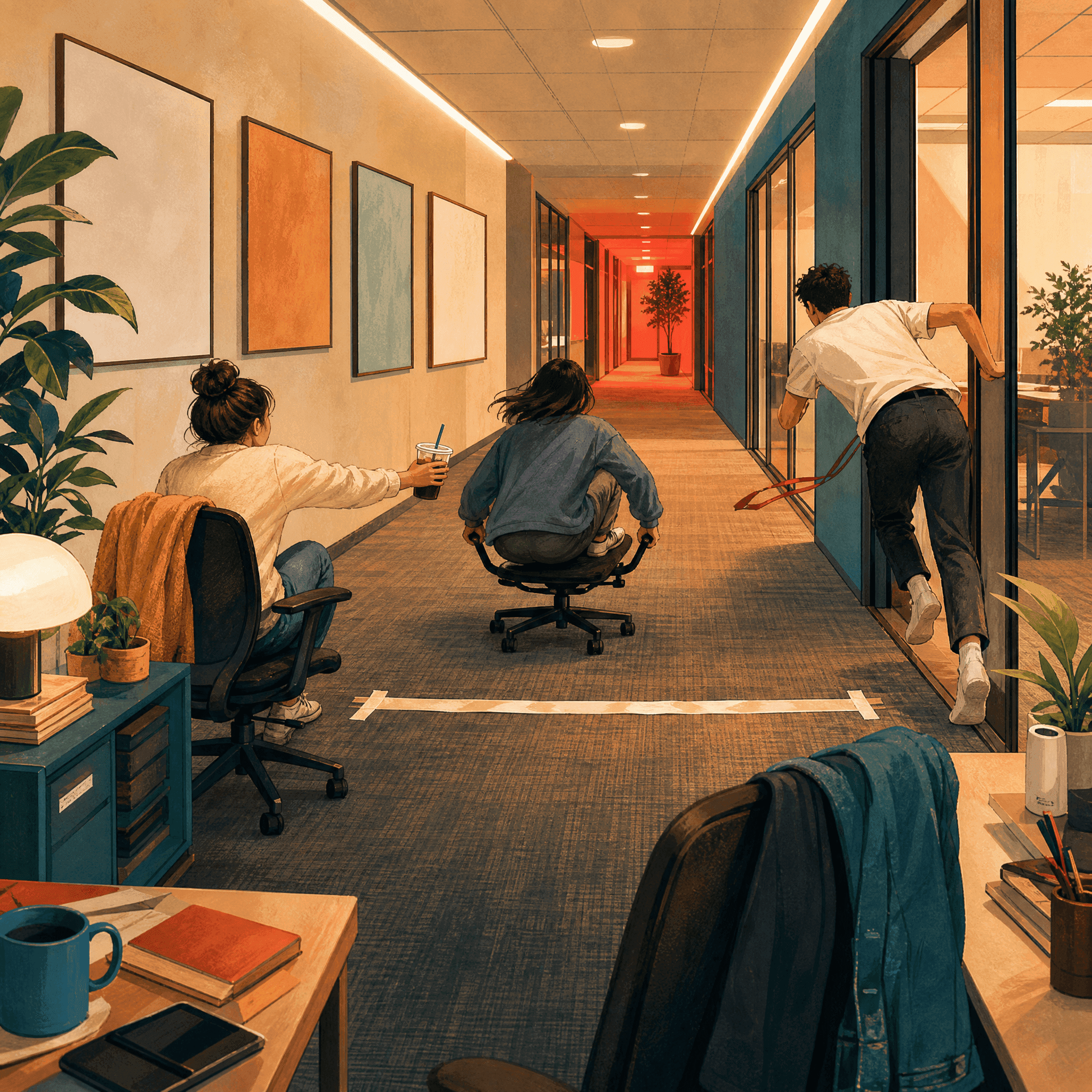 Office Chair Relay Contest