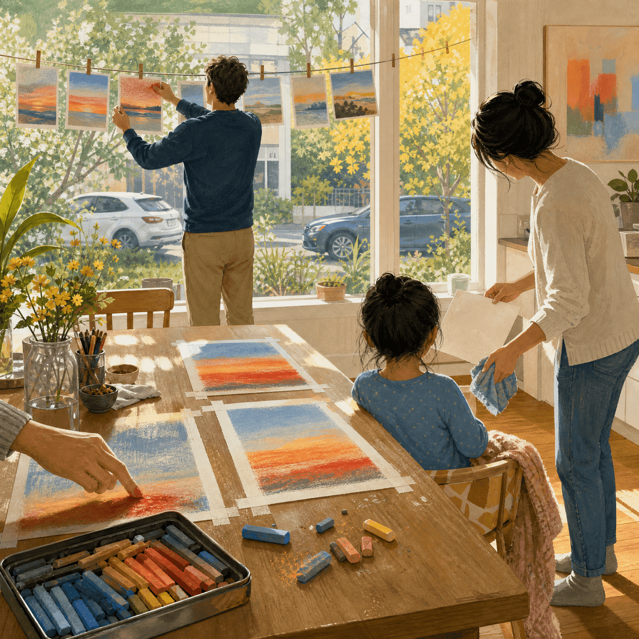 Pastel Landscape Art