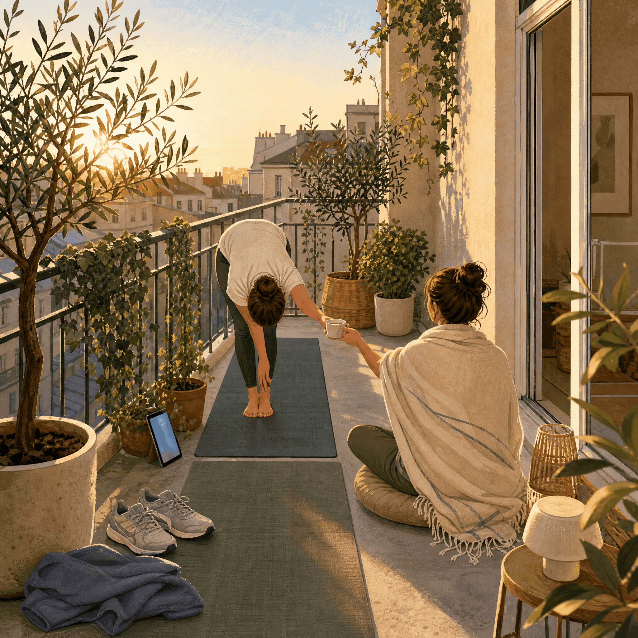 Sunrise Yoga on the Balcony