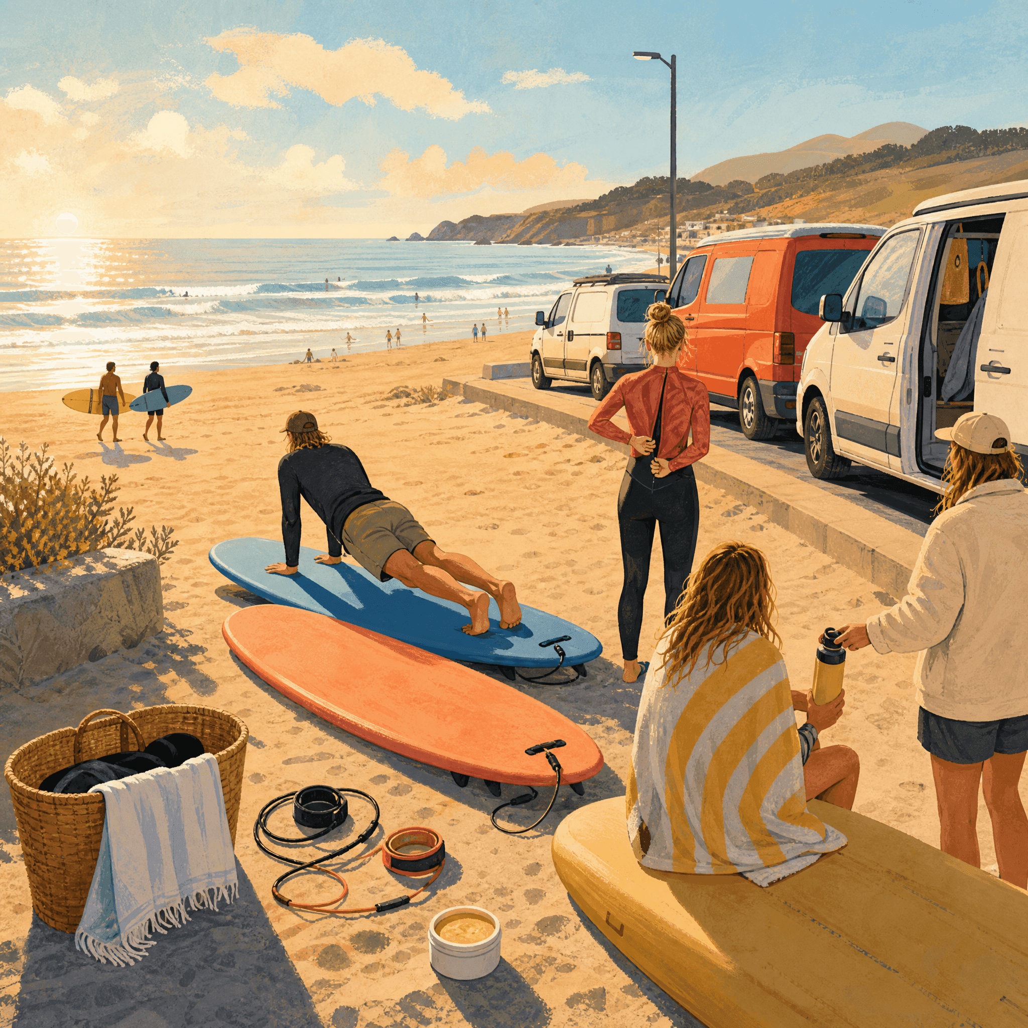 Surfing Lesson Together