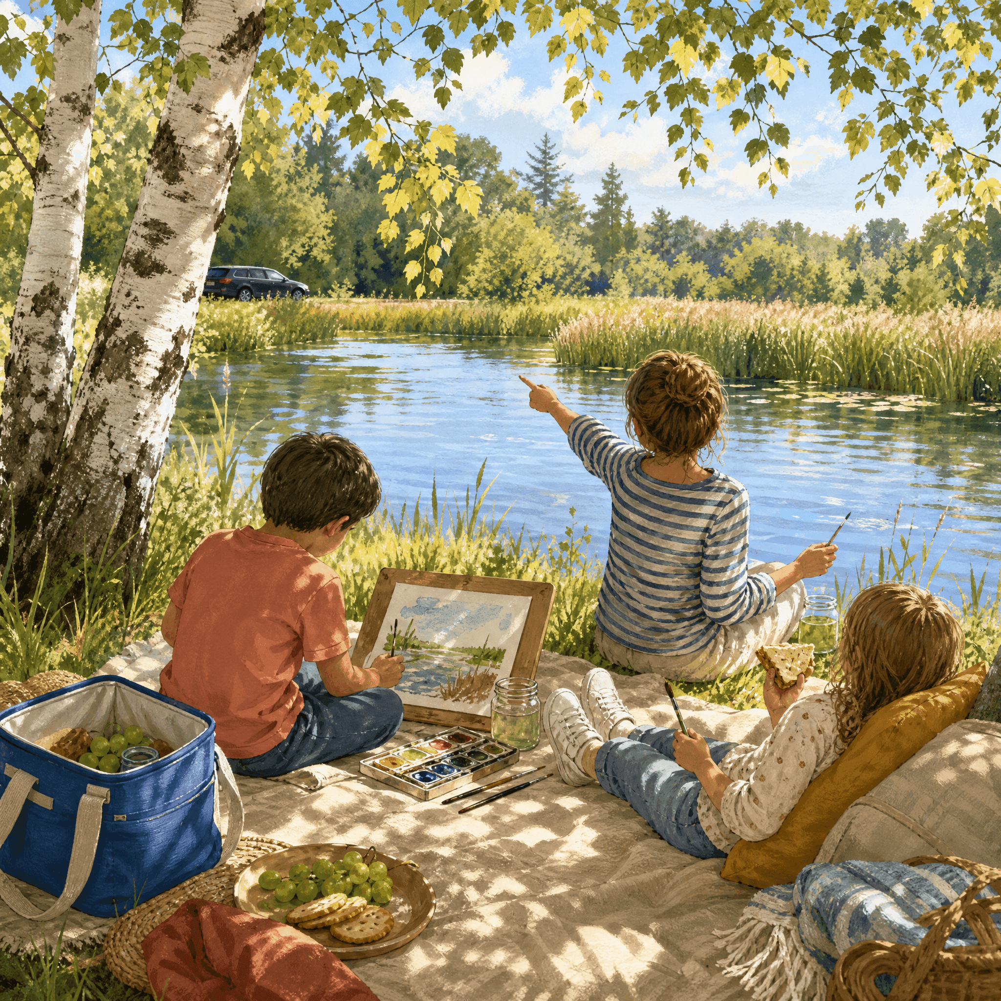 Watercolor Painting Picnic